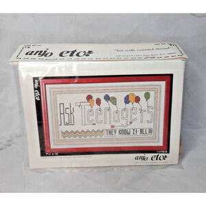 Vintage Anjo Etc Counted Cross Stitch Kit Ask Teenagers They Know It All